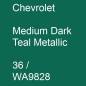 Preview: Chevrolet, Medium Dark Teal Metallic, 36 / WA9828.